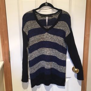Kensie Black/Blue/Gray Sweater Size XS